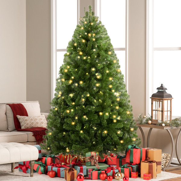 The Holiday Aisle® 6' Lighted Artificial Christmas Tree with Eight